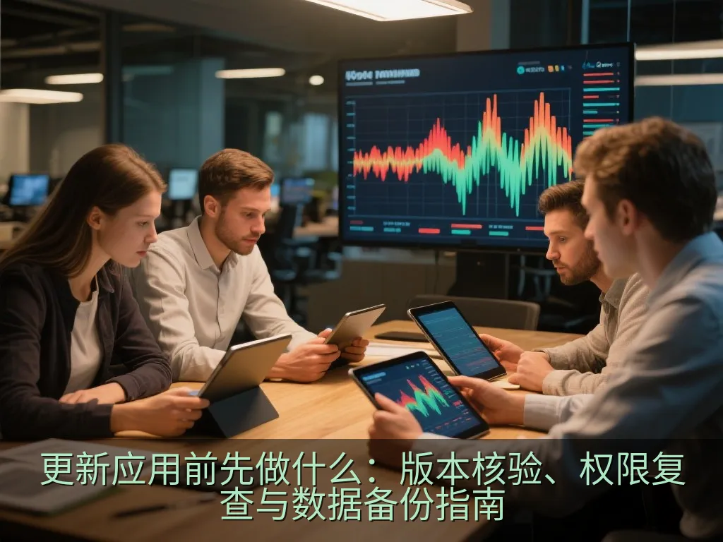 无品牌手机权限设置界面与放大镜，展示逐项核对的操作场景