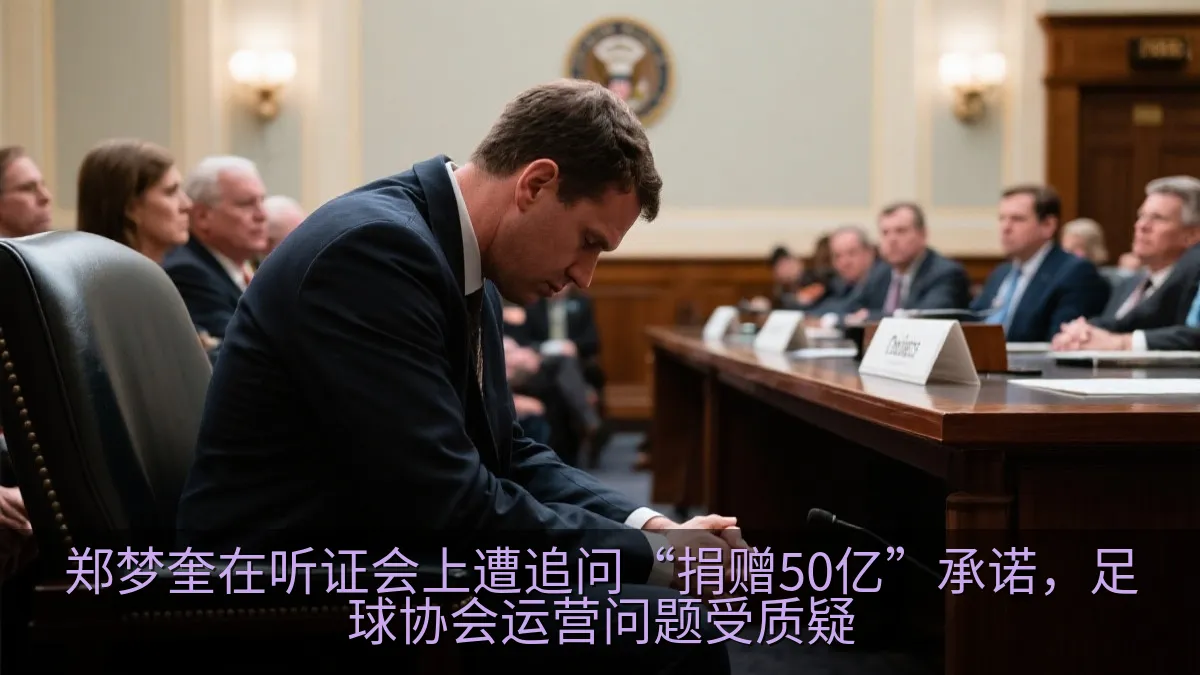 郑梦奎在听证会上遭追问“捐赠50亿”承诺，足球协会运营问题受质疑