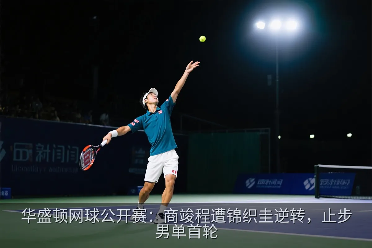 锦织圭在华盛顿网球公开赛比赛中发球